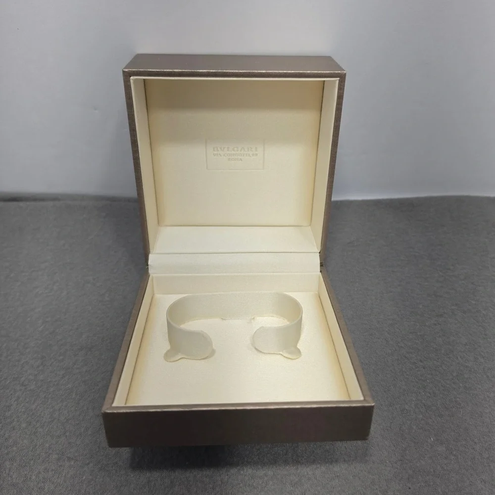 Bvlgari Champagne Gold Jewelry BoxSet Bracelet Watch Case Via Condotti 10 Roma J